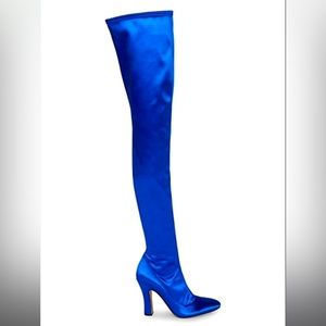 Alexandre Vauthier Neolux Stretch Velvet Over-The-Knee Boots